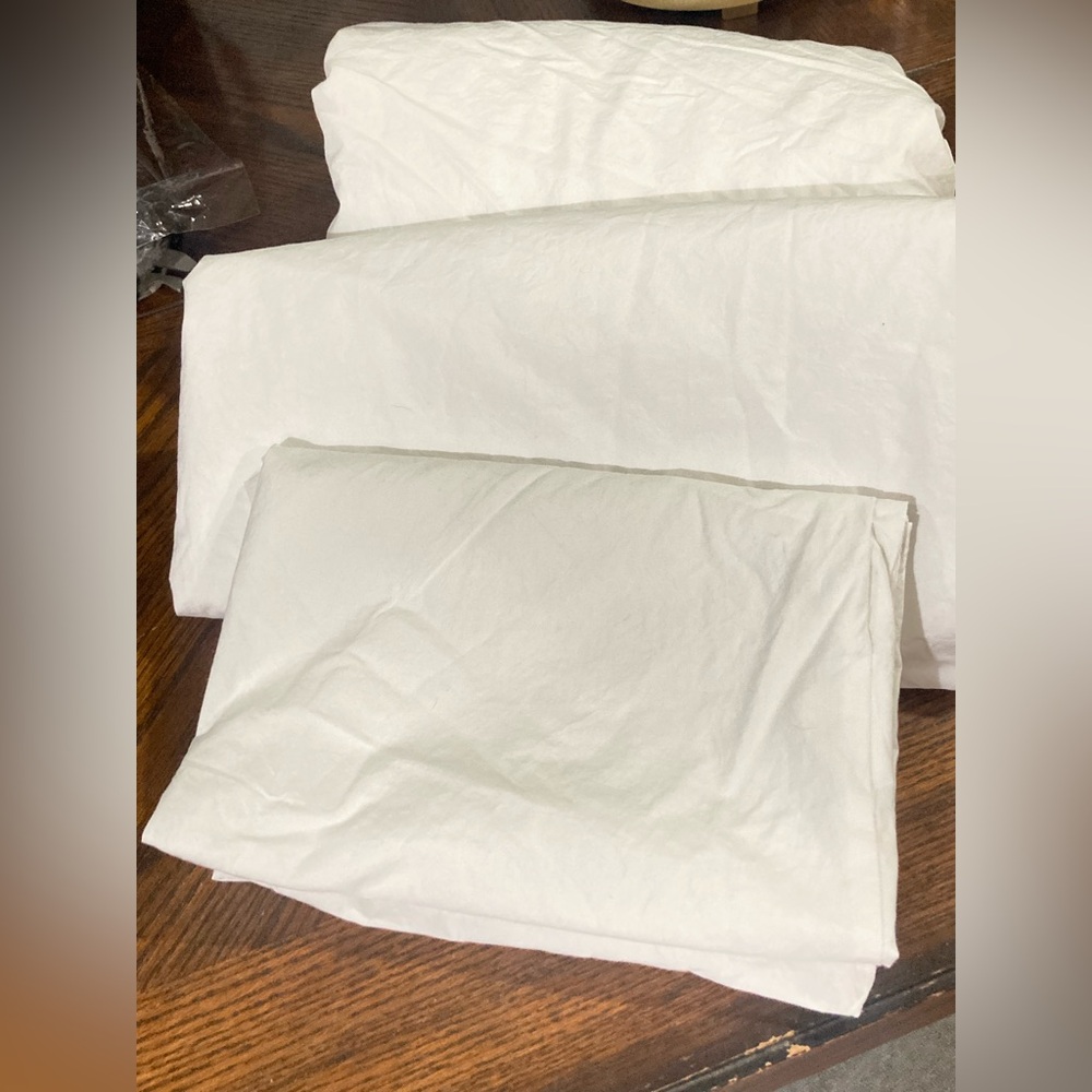 Brooklinen WHITE Twin XL Sheet Set Fitted Flat Pillow Case NEW bedding